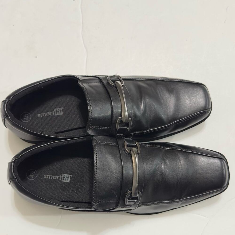 SmartFit Kids Boys Black Leather Slip On Dress Shoes Size 4.5